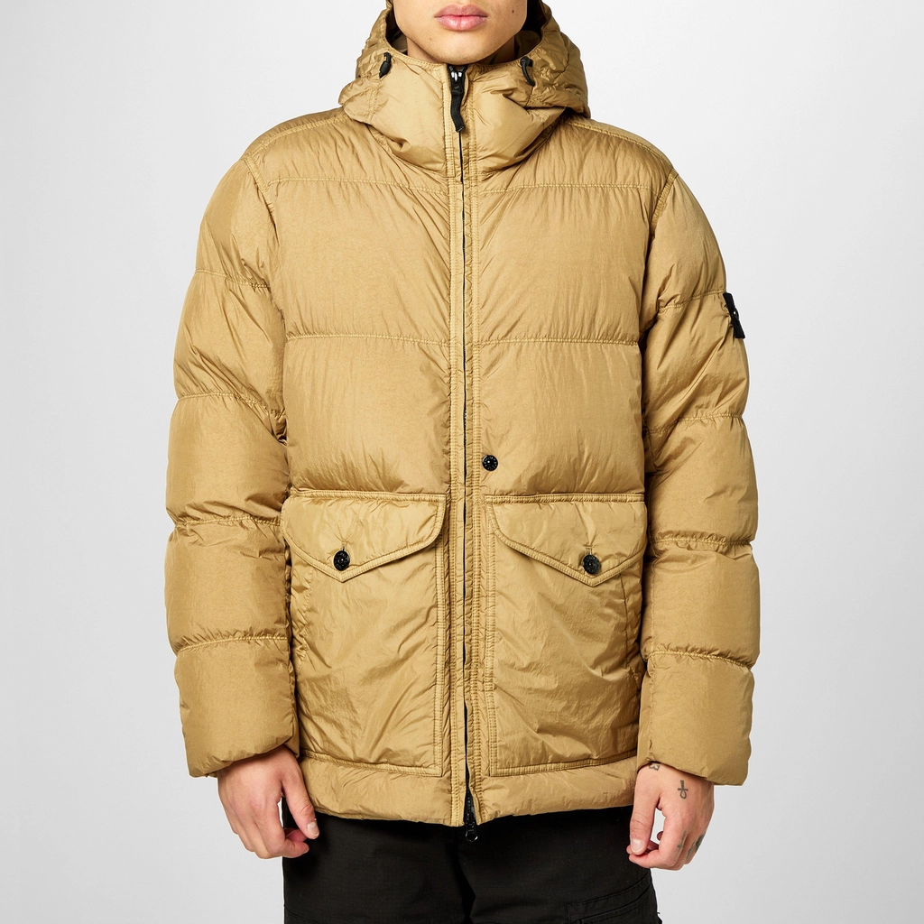 Stone Island Compass Badge Puffer Jacket - Biscotto V0094